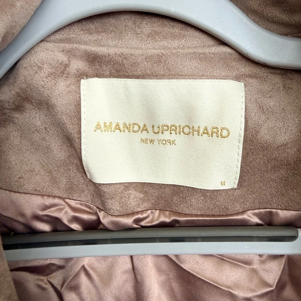 NWT Amanda Uprichard Suede Taupe Jacket Size Medium - Picture 7 of 7